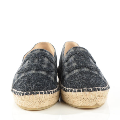 Chanel Flannel CC Espadrilles 39 Grey Black 4 of 11