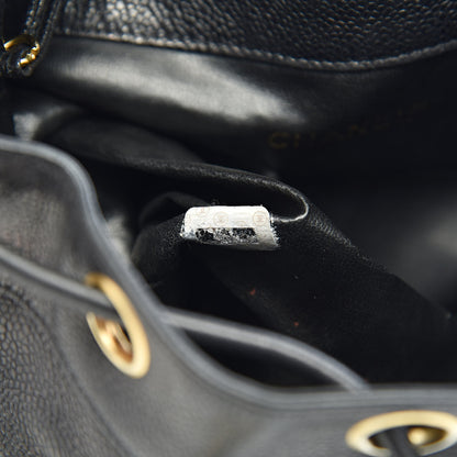Chanel Caviar CC Drawstring Shoulder Bag Black 7 of 11