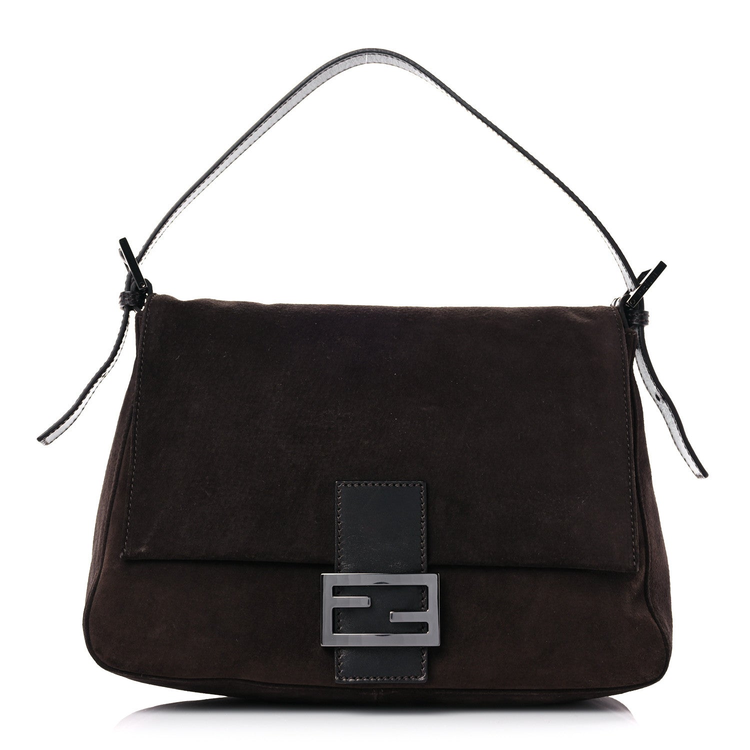 Fendi Suede Calfskin Mama Baguette Brown 1 of 14