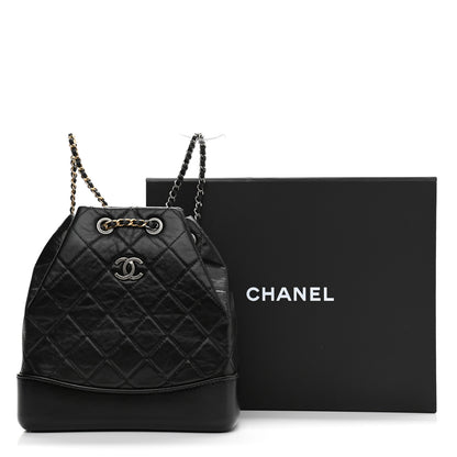 Chanel Aged Calfskin Quilted Small Gabrielle Backpack Black 11 of 11