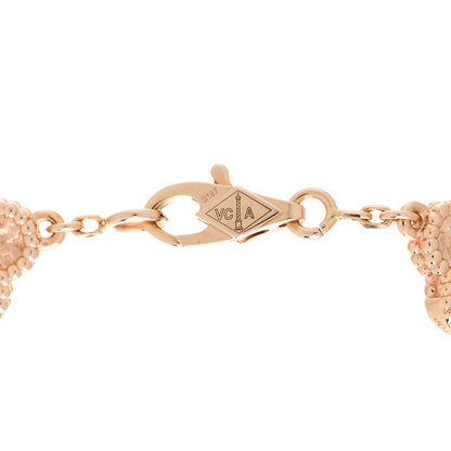 Van Cleef & Arpels 18K Rose Gold 6 Motifs Sweet Alhambra Bracelet 4 of 5