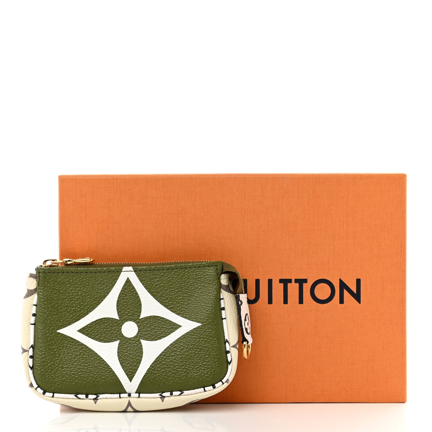 Monogram Giant Micro Pochette Accessories Kaki White