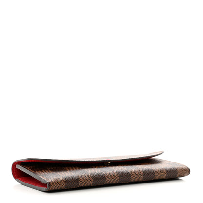 Louis Vuitton Damier Ebene Emilie Wallet Red 4 of 7