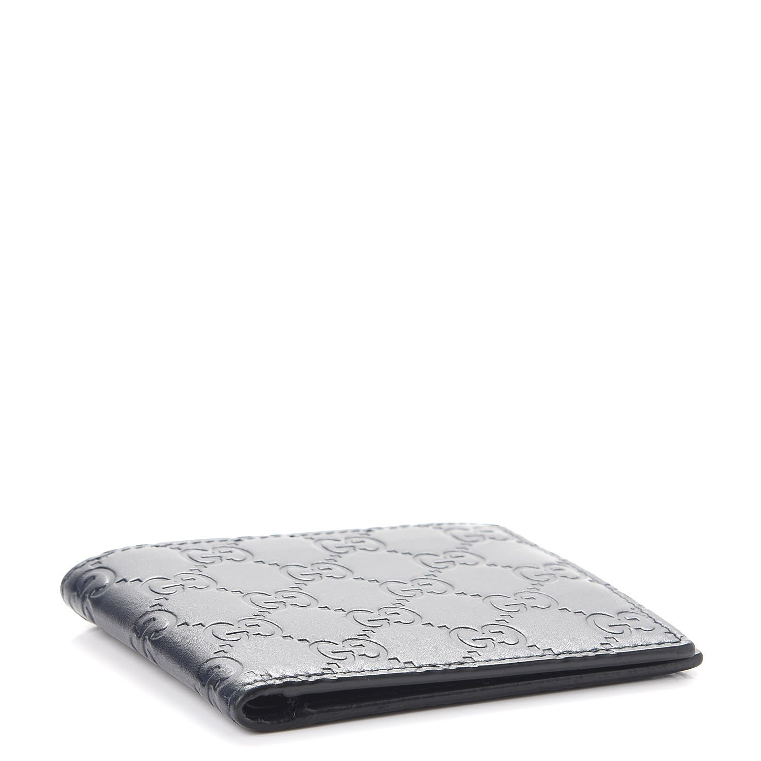 Gucci Guccissima Bi-Fold Wallet Blue 4 of 8