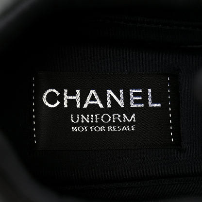 Chanel Lambskin Fabric CC Sneakers 39 Black 9 of 10