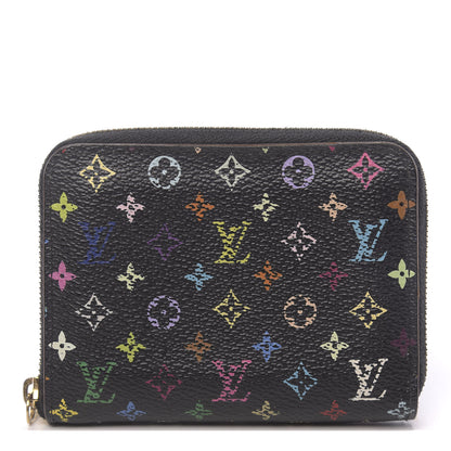 Louis Vuitton Monogram Multicolor Zippy Coin Purse Black Violet 1 of 6