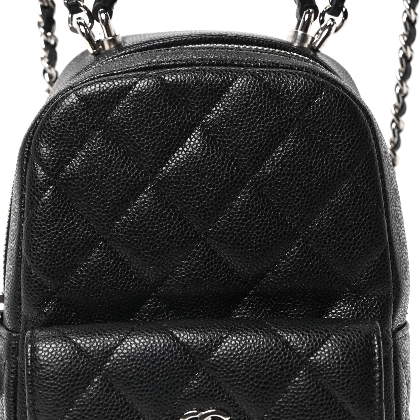 Caviar Quilted CC Mini Classic Backpack Black