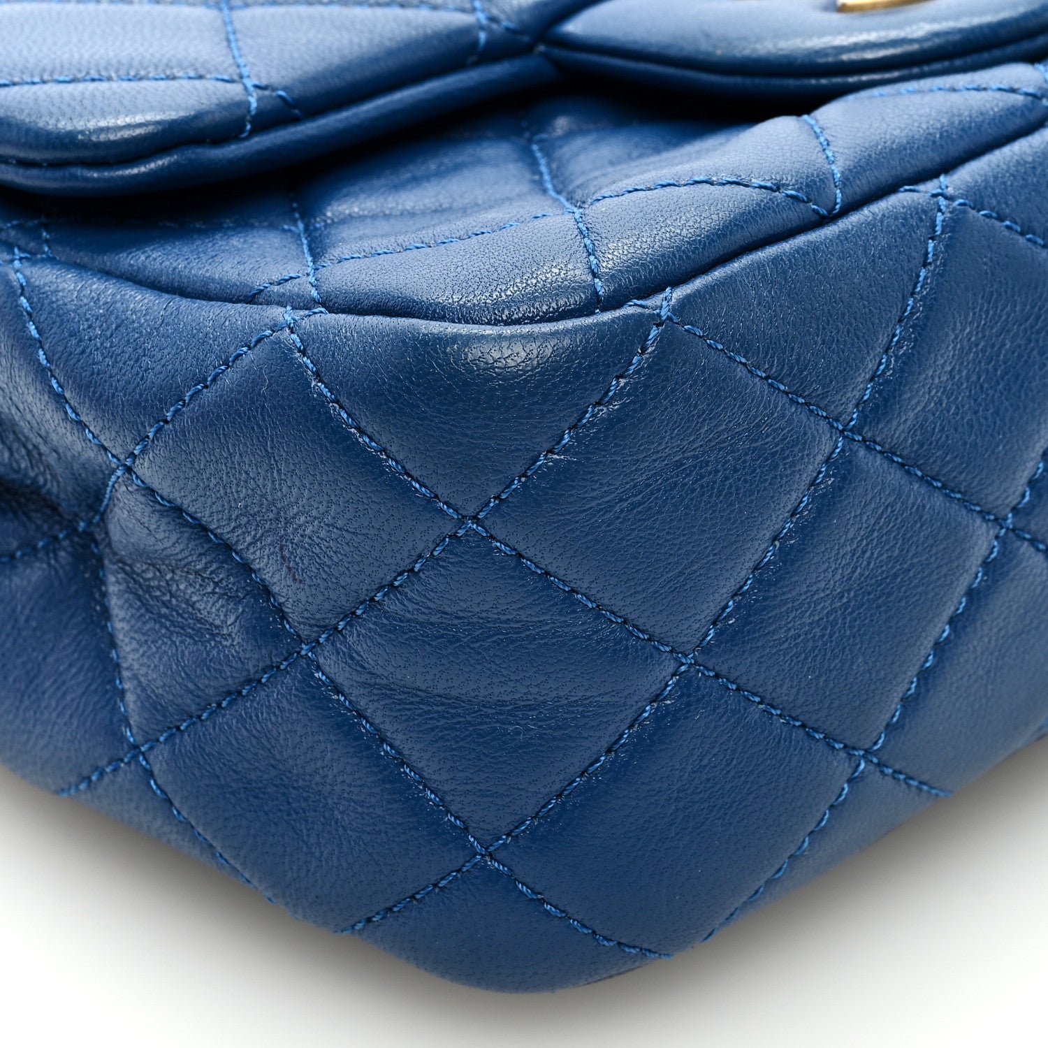 Chanel Lambskin Quilted Mini Pearl Crush Flap Blue 8 of 9