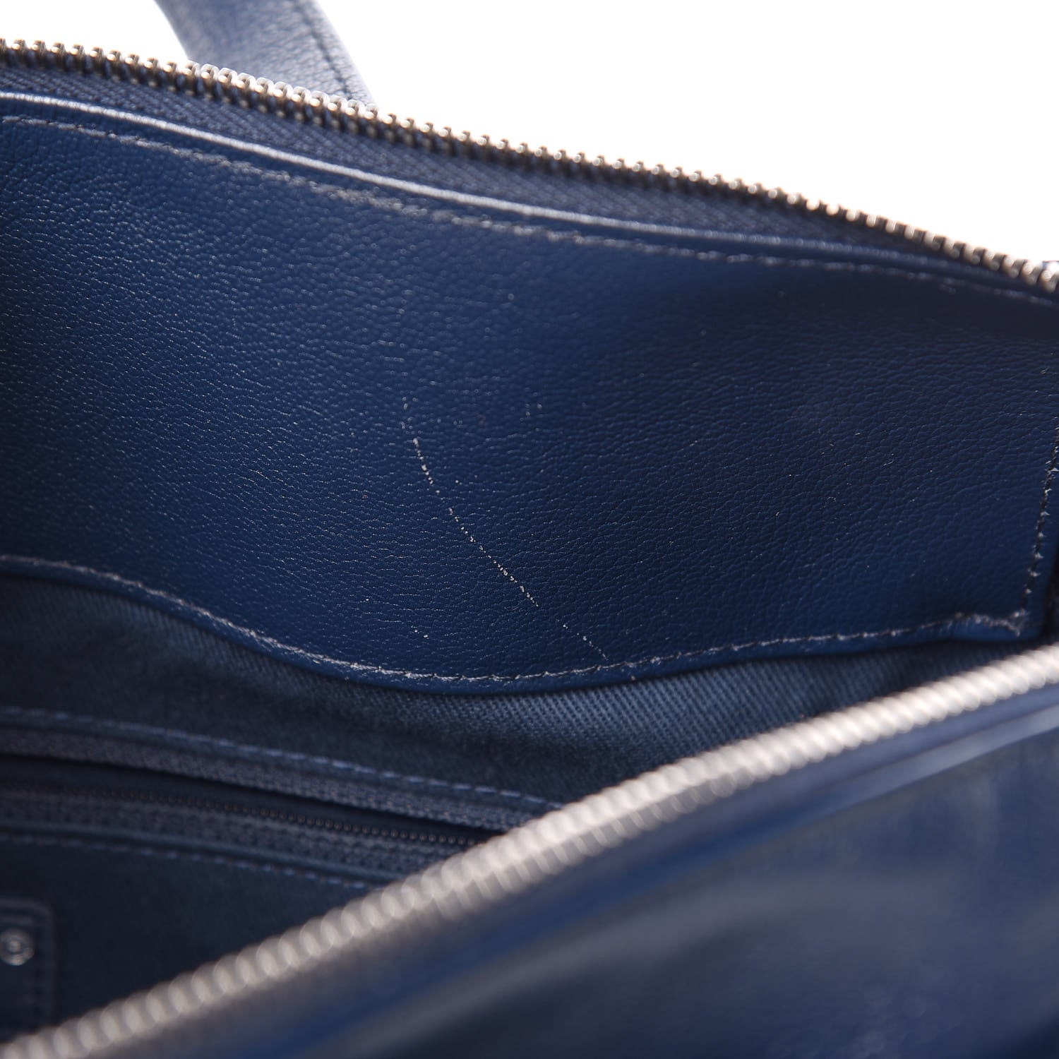 Chanel Grained Calfskin Stitched Large Magnetic Shopping Tote Blue 8 of 14