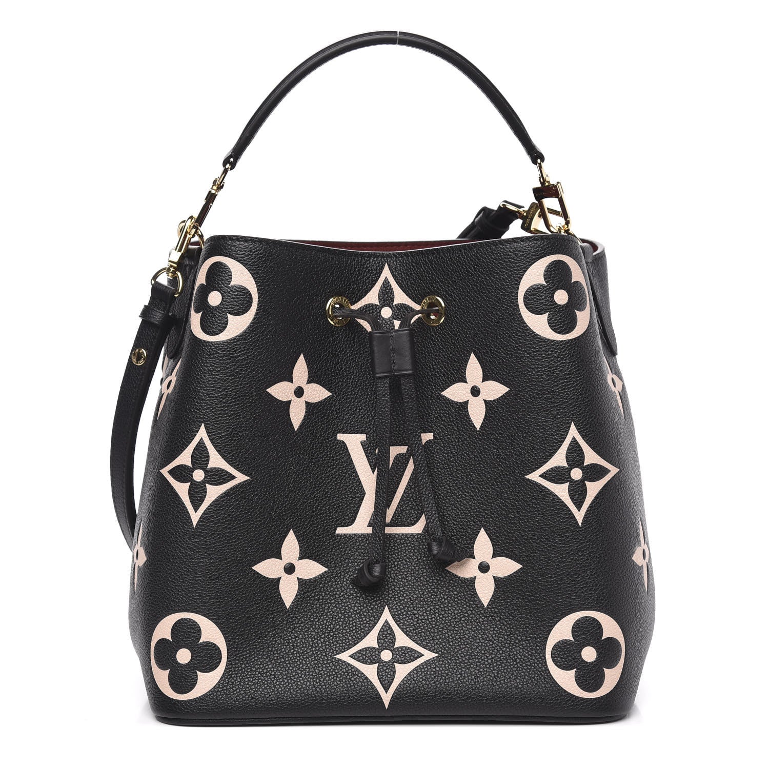 Louis Vuitton Empreinte Monogram Giant Neonoe MM Black Beige 1 of 11