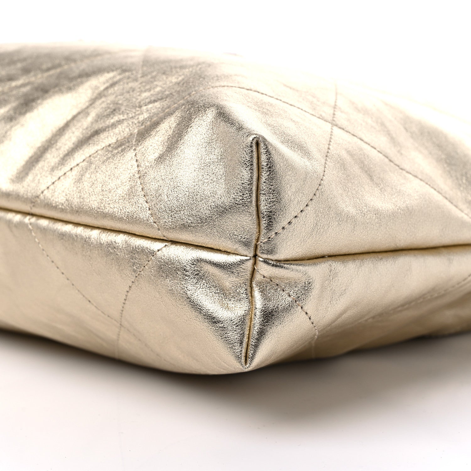 Chanel Metallic Calfskin Quilted Chanel 22 Golden 10 of 10