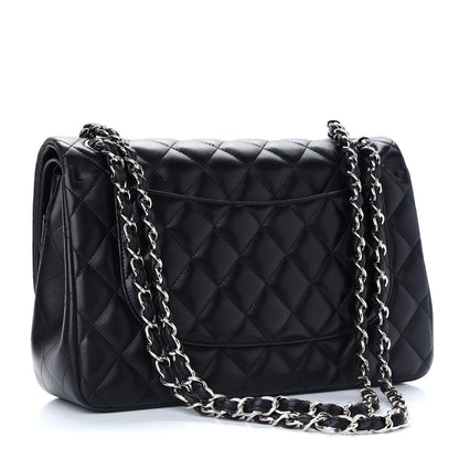 Chanel Lambskin Quilted Jumbo Double Flap Black 2 of 9