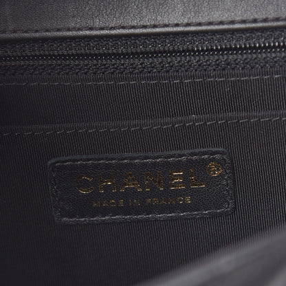 Chanel Calfskin Chevron Quilted Statement Flap Black 6 of 11