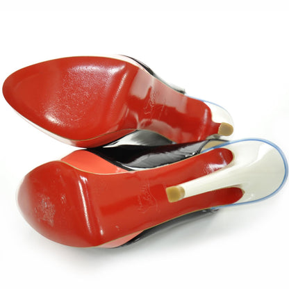 Christian Louboutin Patent Bianca Slingback Pumps 37 Multicolor 5 of 7