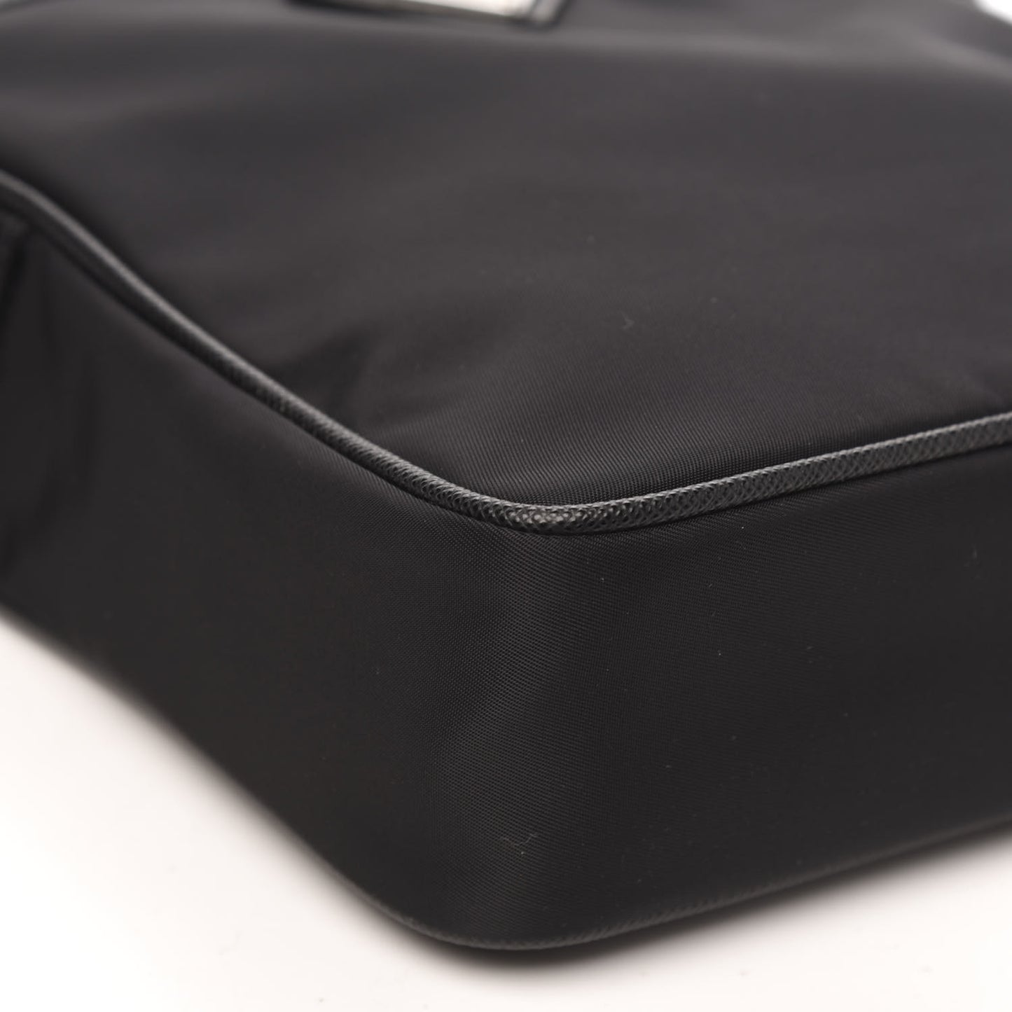 Tessuto Nylon Saffiano Pocket Messenger Shoulder Bag Black
