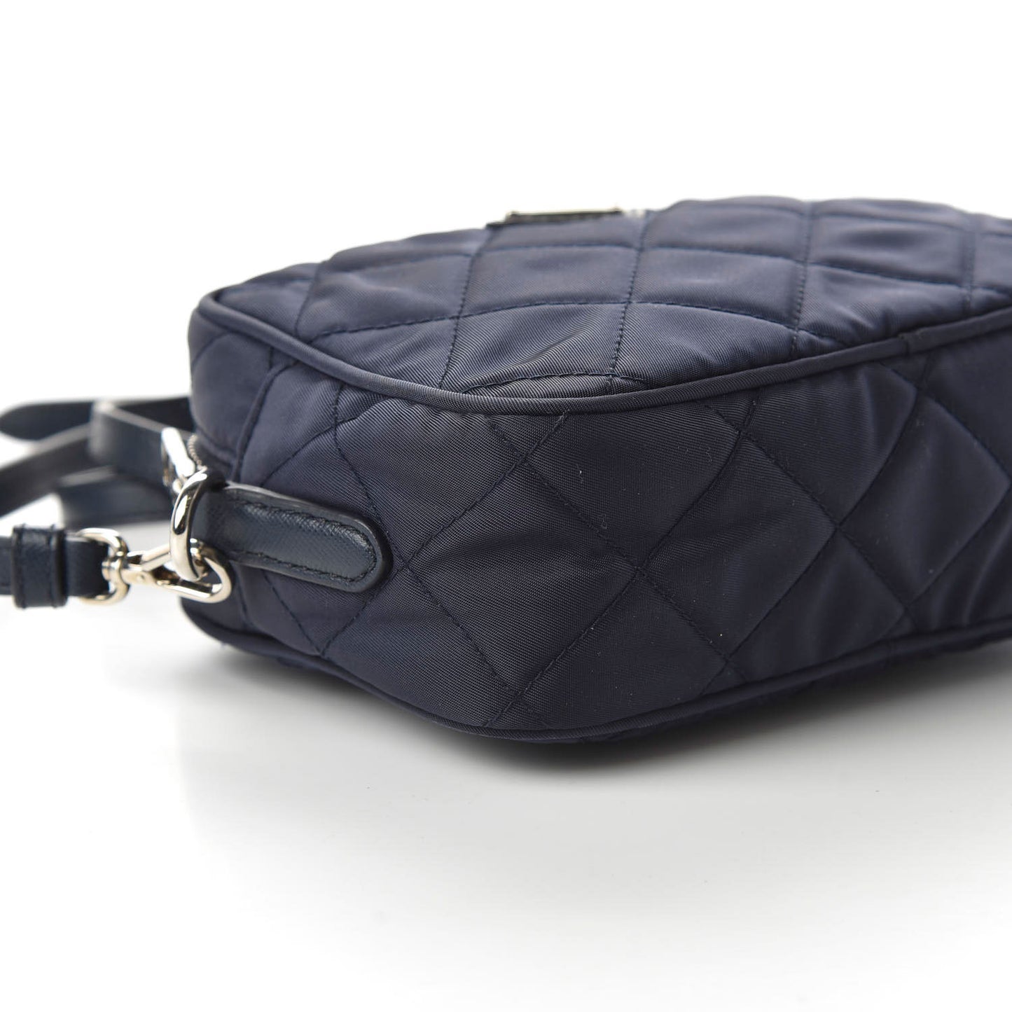 Nylon Tessuto Impuntu Quilted Crossbody Bag Baltico