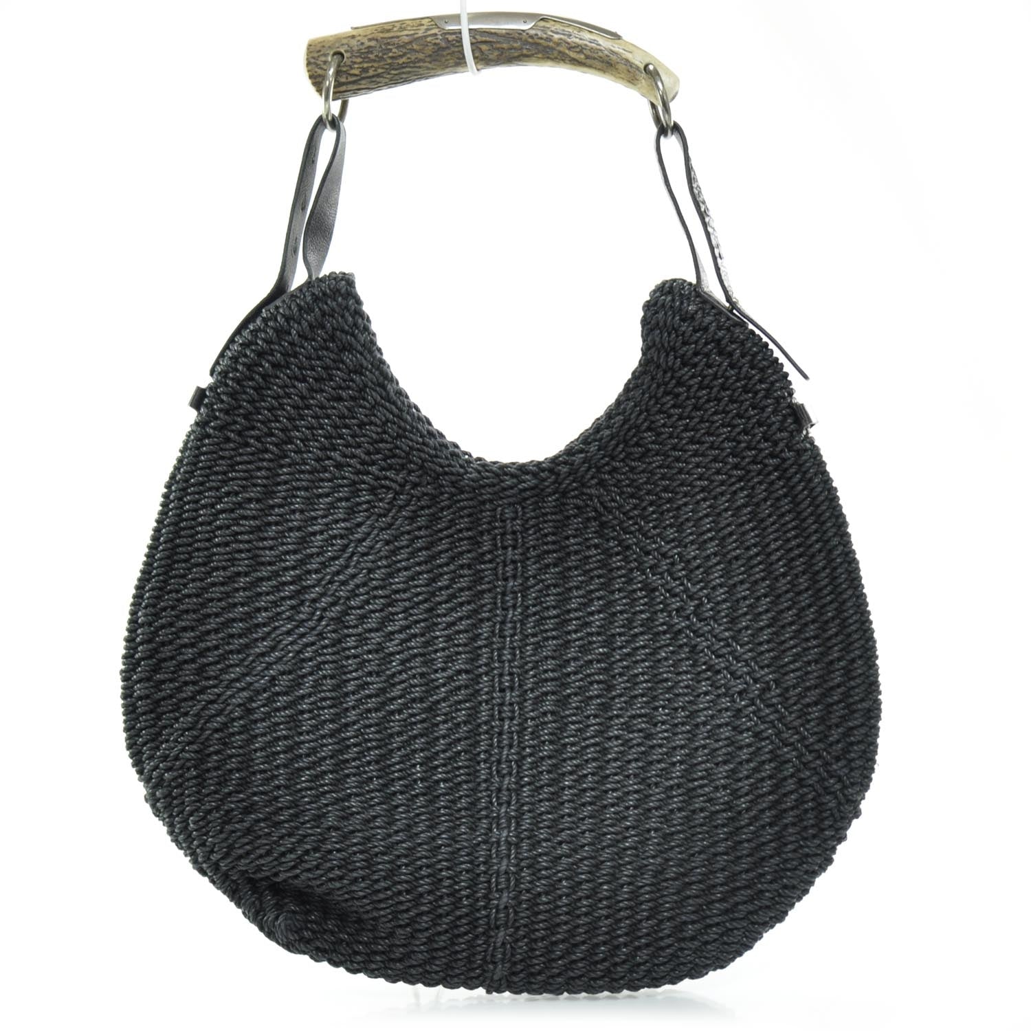 Saint Laurent Woven Straw Mombasa Black 2 of 9