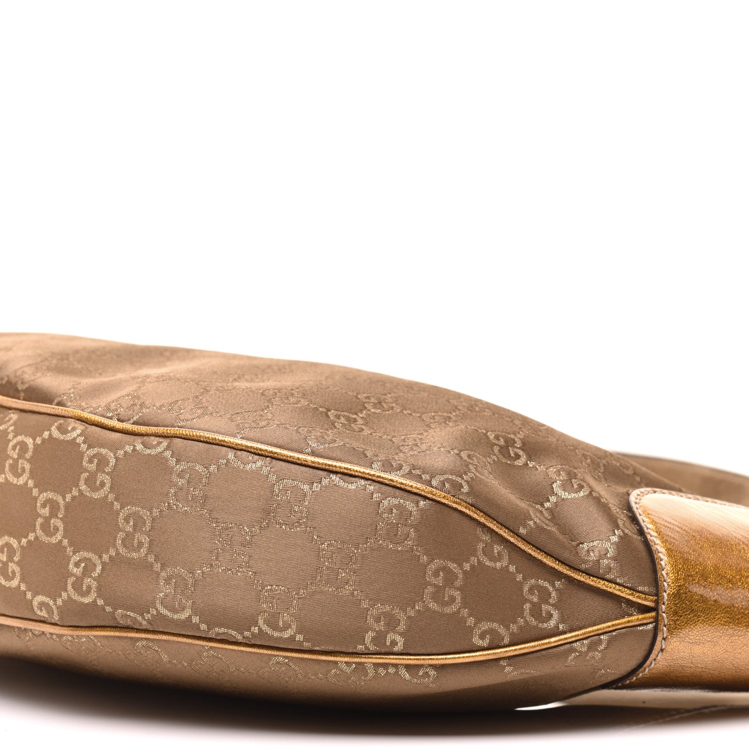 Gucci Satin Monogram Half Moon Hobo Bronze 9 of 9