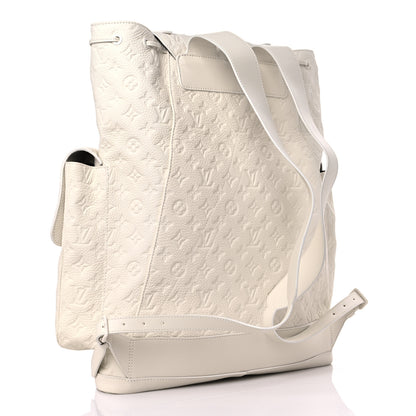 Louis Vuitton Taurillon Monogram Christopher GM Backpack White 3 of 8