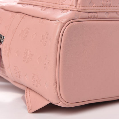 MCM Calfskin Ottomar Monogram Small Backpack Pink 9 of 11