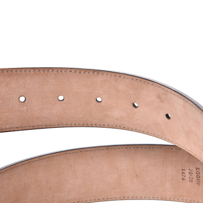 Gucci GG Supreme Monogram Selleria Calfskin Interlocking G 40mm Belt 70 28 Grey Black 4 of 5