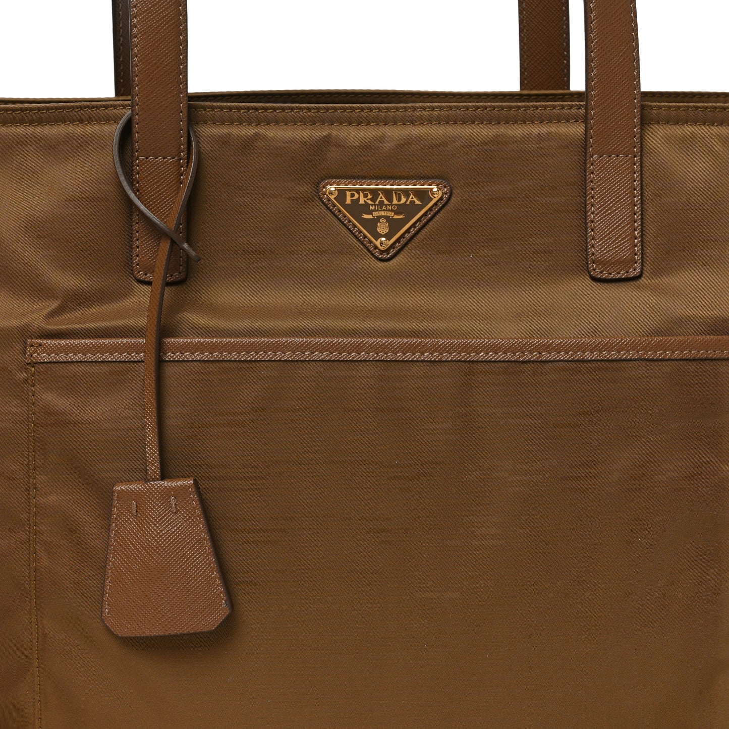 Re-Nylon Saffiano Large Tote Cork Beige
