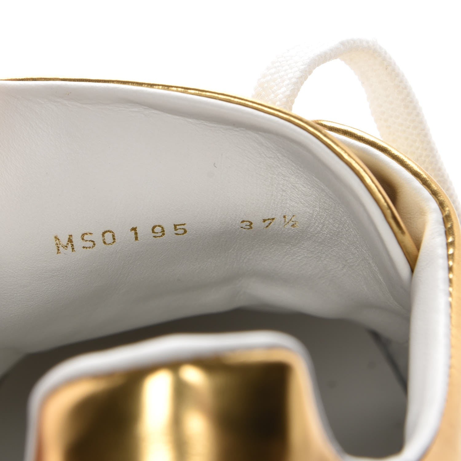 Louis Vuitton Metallic Calfskin Frontrow Sneakers 37.5 Gold 9 of 10