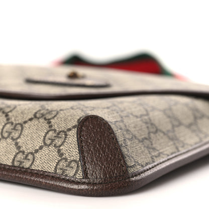 Gucci GG Supreme Monogram Web Medium Neo Vintage Flap Messenger Bag Beige New Acero 9 of 10