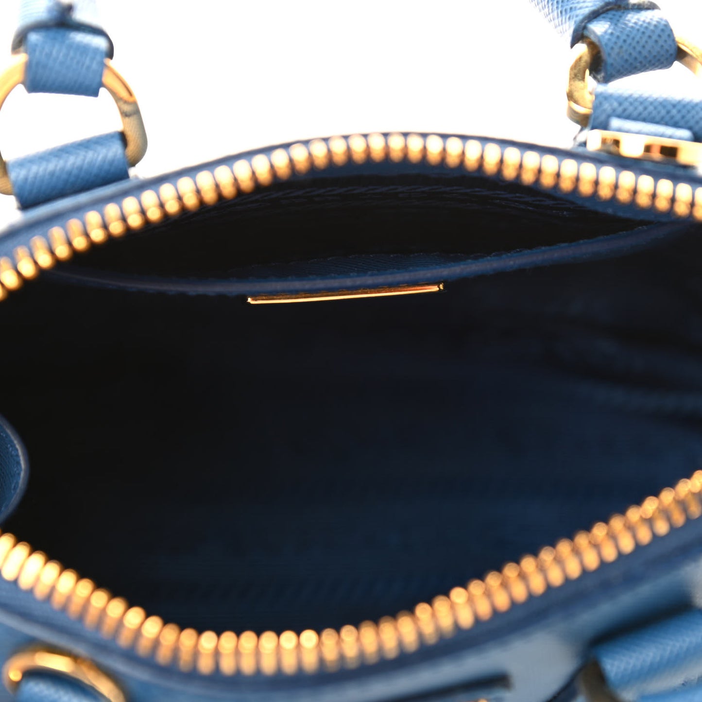 Saffiano Lux Mini Promenade Tote Azzurro