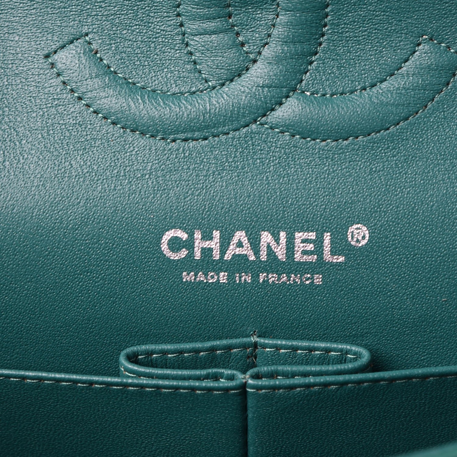 Chanel Tweed Quilted Medium Double Flap Green 7 of 12