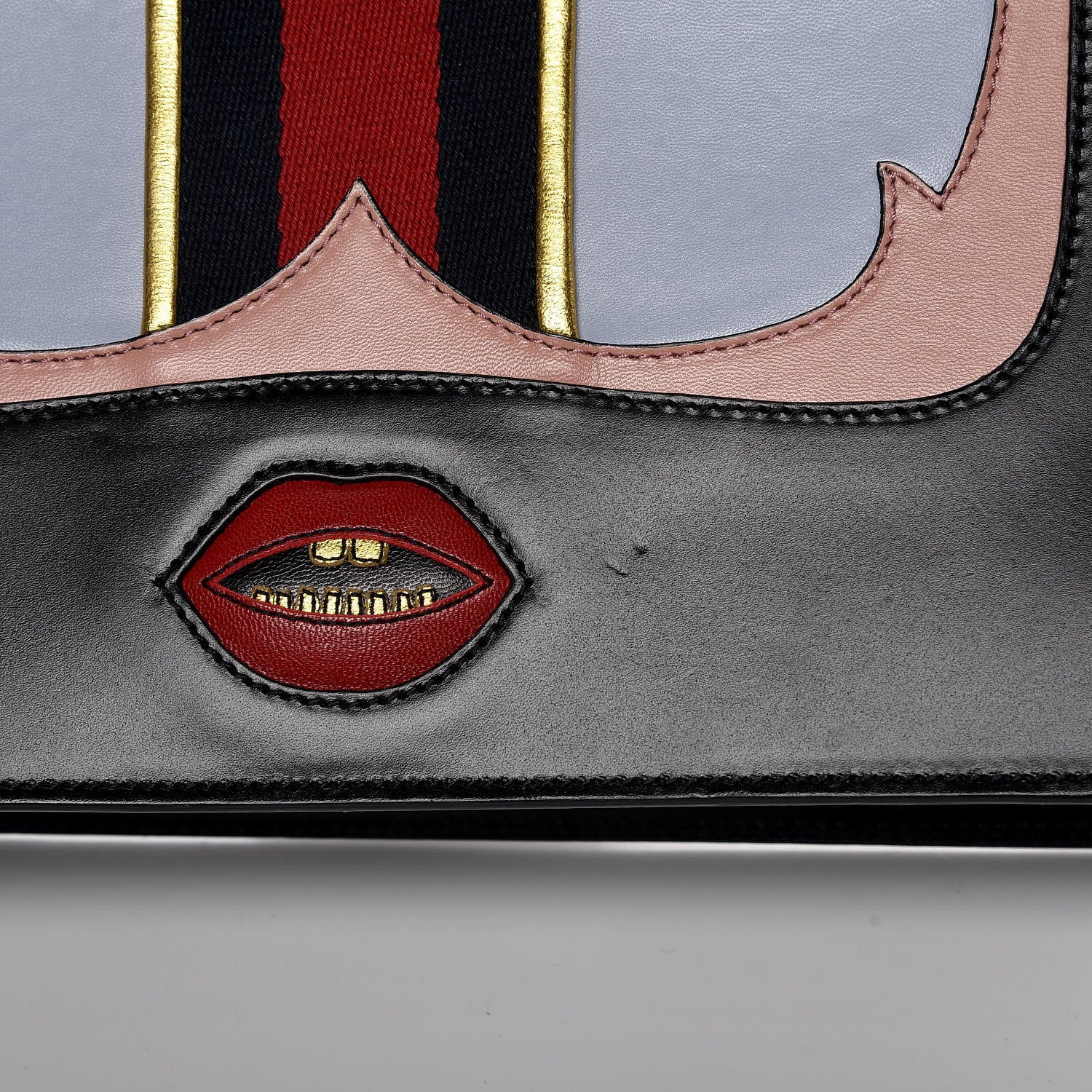 Gucci Calfskin Web Heart Medium GG Marmont Chain Handle Bag Black 18 of 18