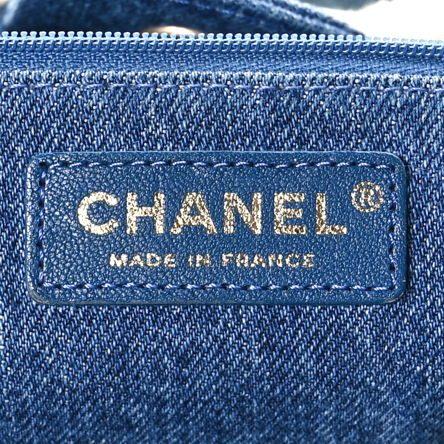 Chanel Denim Shearling Hieroglyph Coco Tote Blue 6 of 10