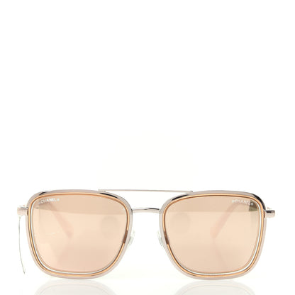 Chanel Metal Pilot Sunglasses 4241 Gold 2 of 9