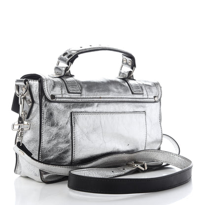 Proenza Schouler Metallic Lambskin PS1 Tiny Satchel Silver 2 of 9