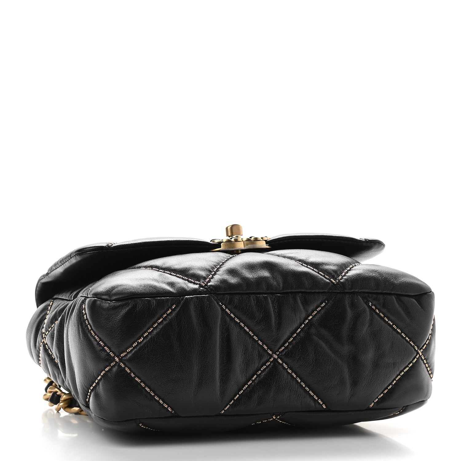Chanel Lambskin Chain Quilted Medium Chanel 19 Flap Black 4 of 9