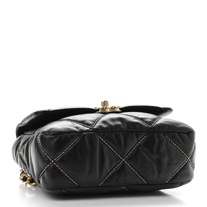 Chanel Lambskin Chain Quilted Medium Chanel 19 Flap Black 4 of 9