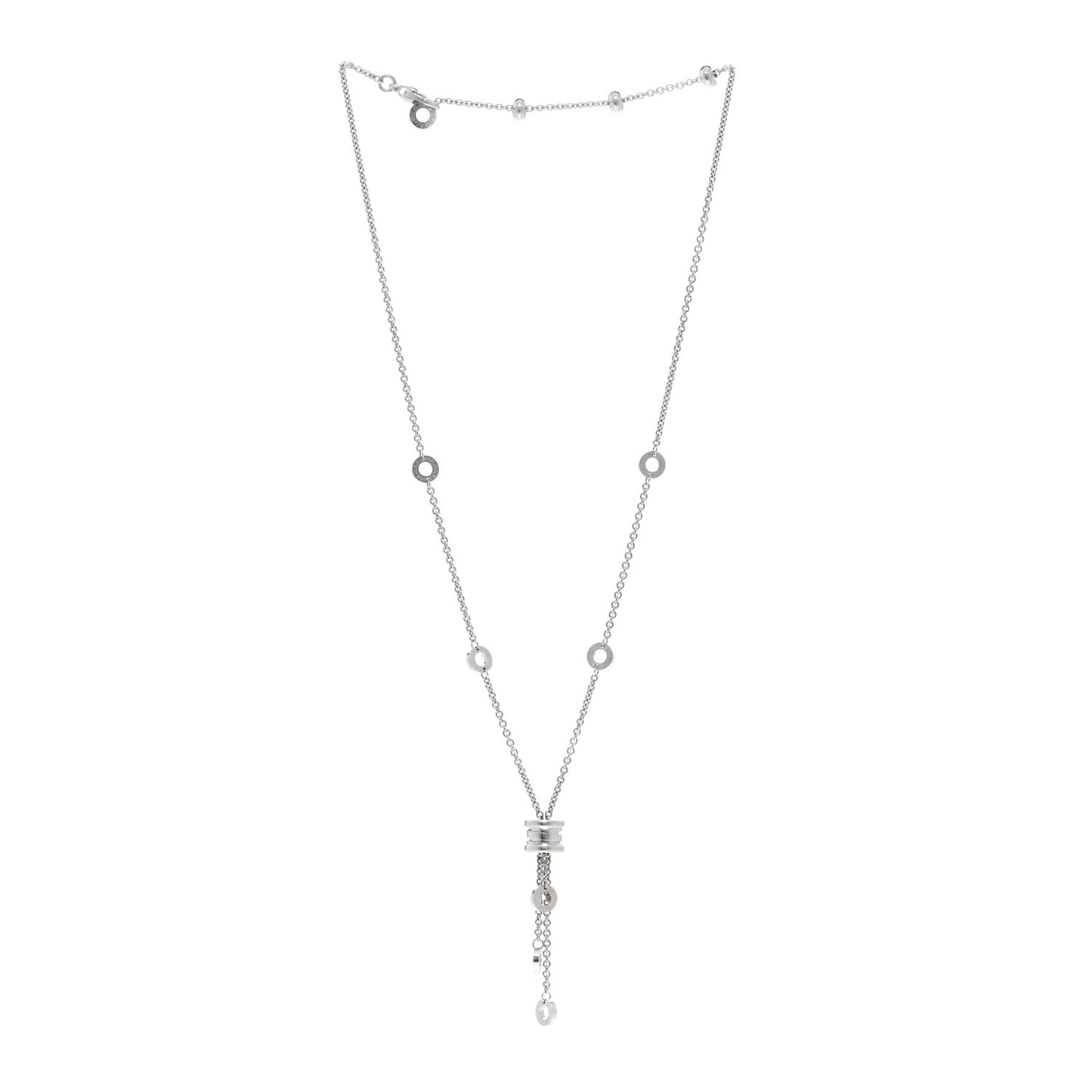 18K White Gold B.Zero1 Drop Necklace