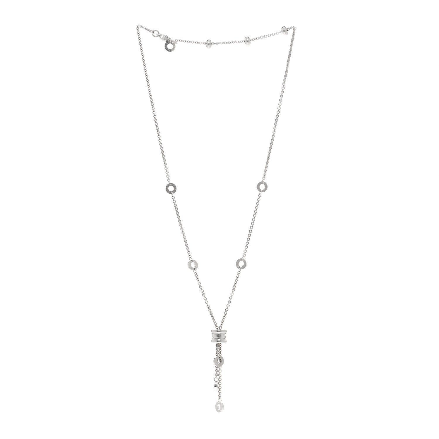 Bulgari 18K White Gold B.Zero1 Drop Necklace 3 of 5
