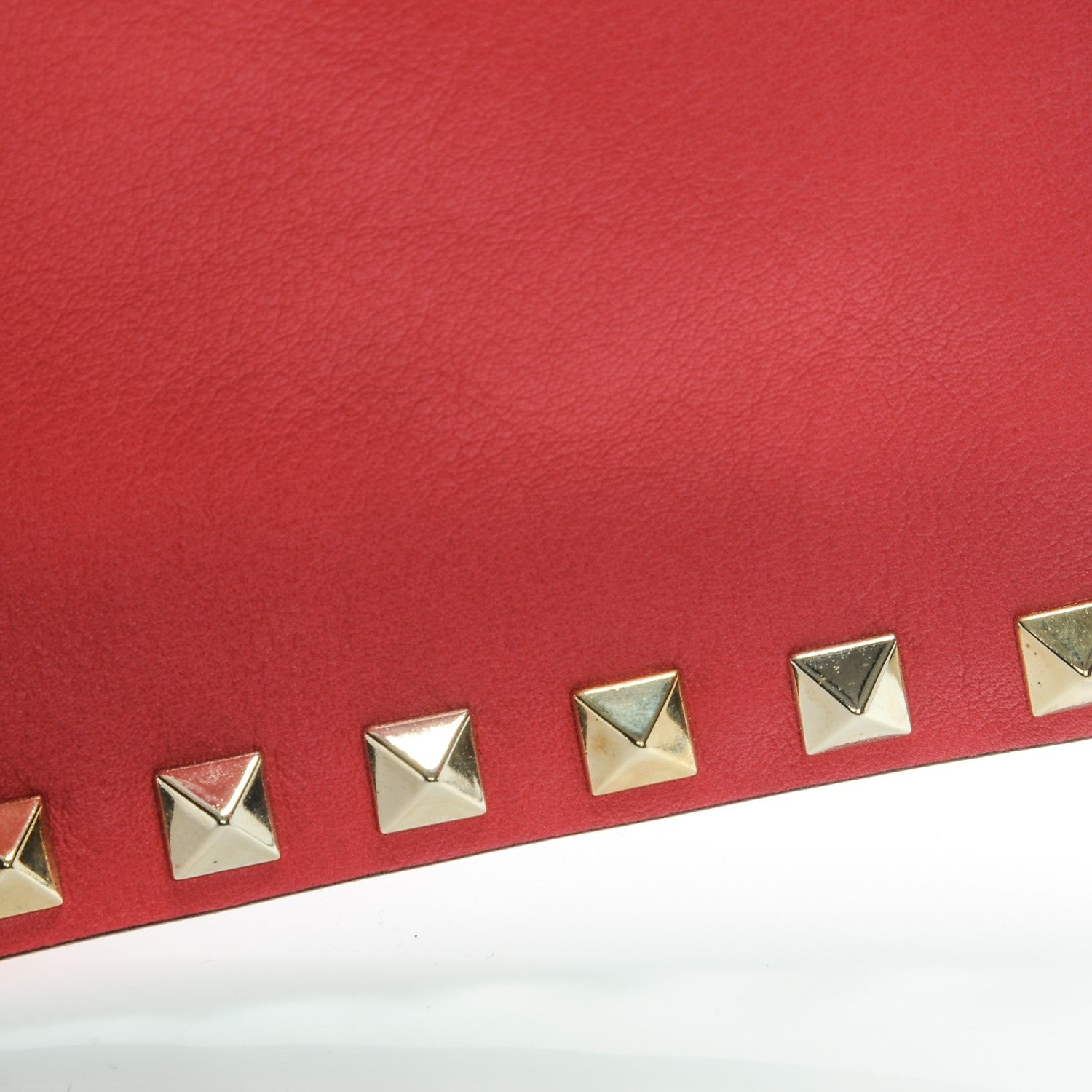 Valentino Garavani Vitello Large Rockstud Zip Pouch Deep Rose 11 of 13