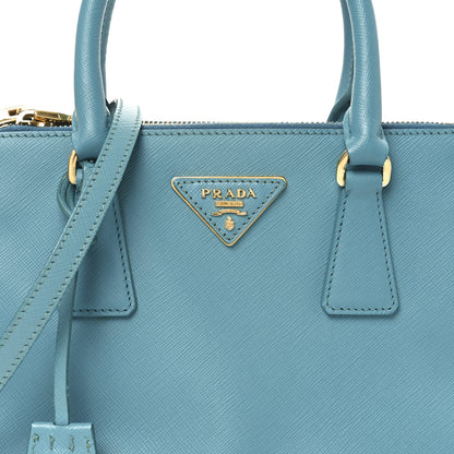 Prada Saffiano Lux Mini Galleria Double Zip Tote Turchese 7 of 9