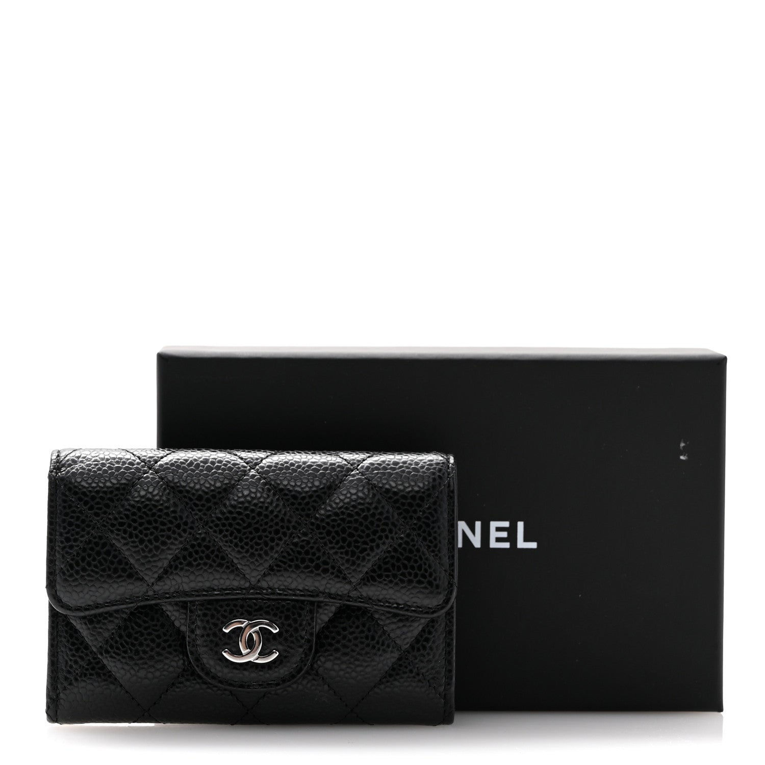 Chanel Caviar Quilted Flap Card Holder Wallet Black 11 of 11