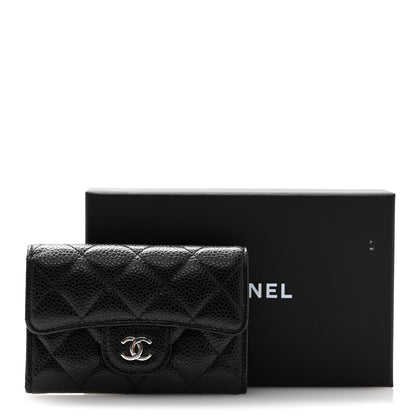 Chanel Caviar Quilted Flap Card Holder Wallet Black 11 of 11