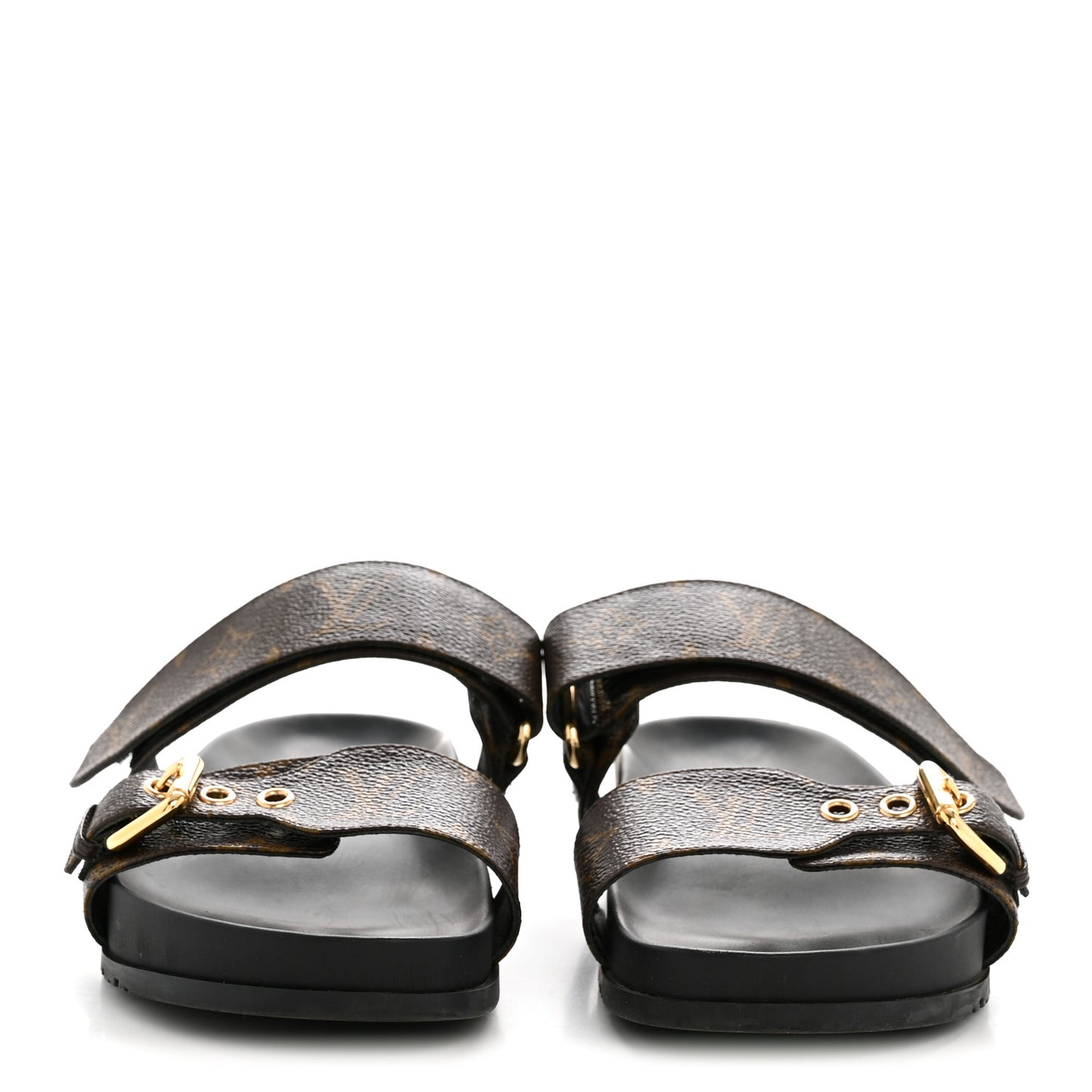 Monogram Bom Dia Mule Sandals 38 Black