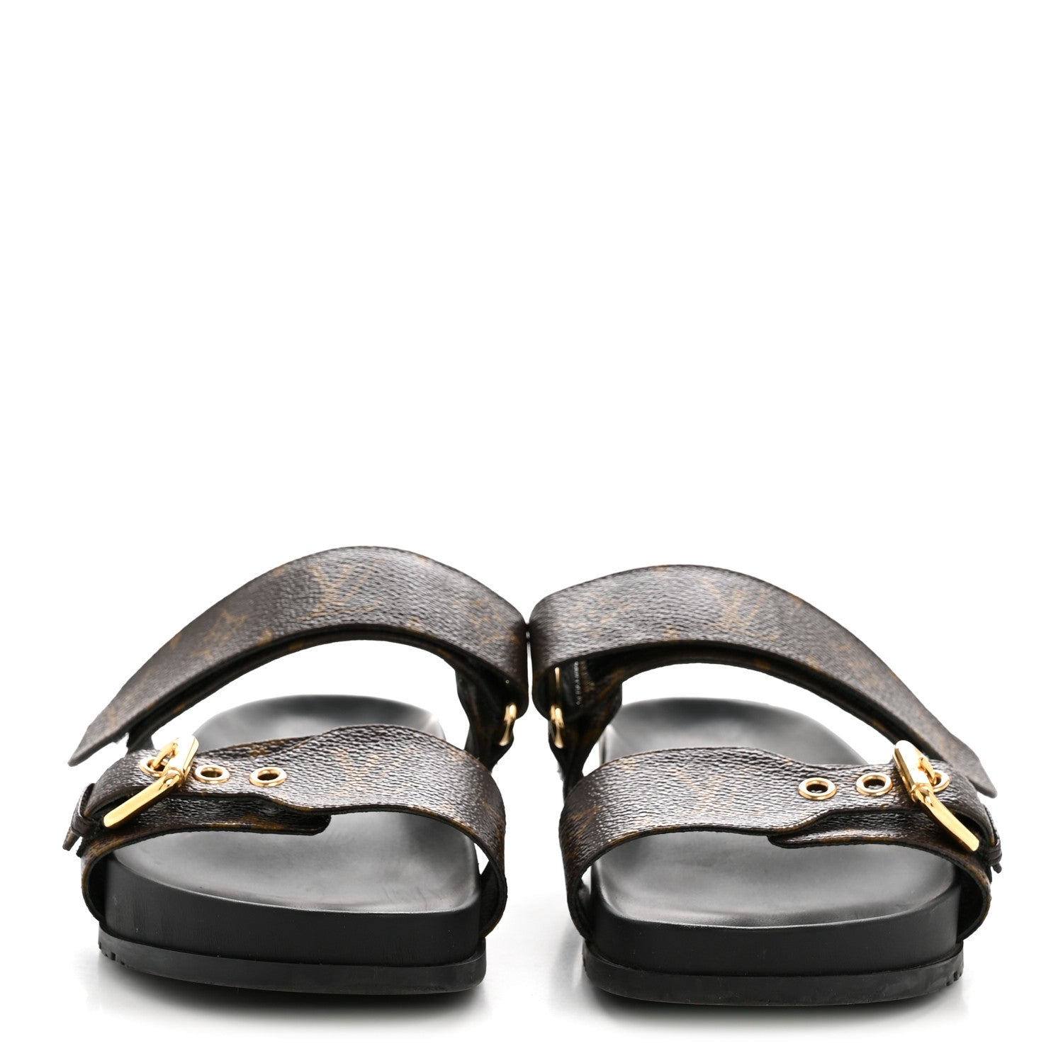 Louis Vuitton Monogram Bom Dia Mule Sandals 38 Black 3 of 12