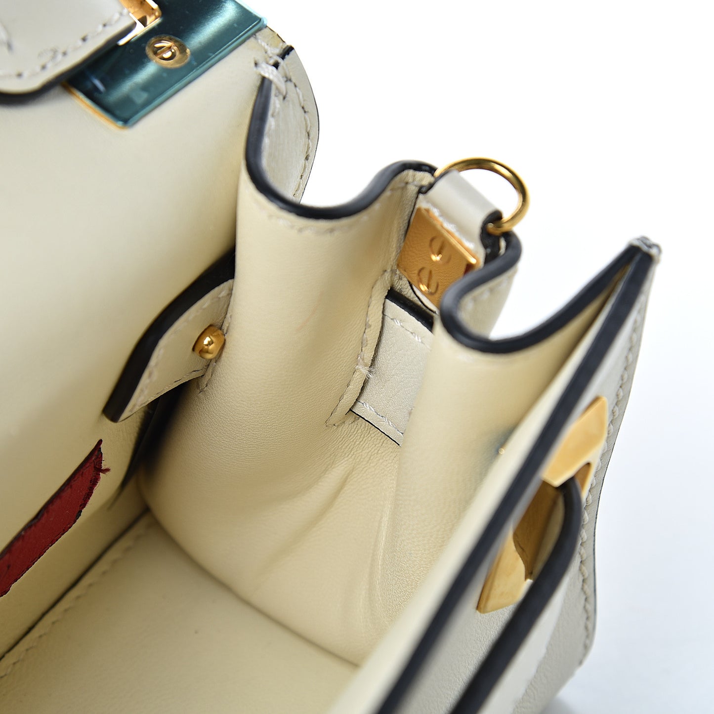 Vitello Mini My Rockstud Frame Bag Light Ivory