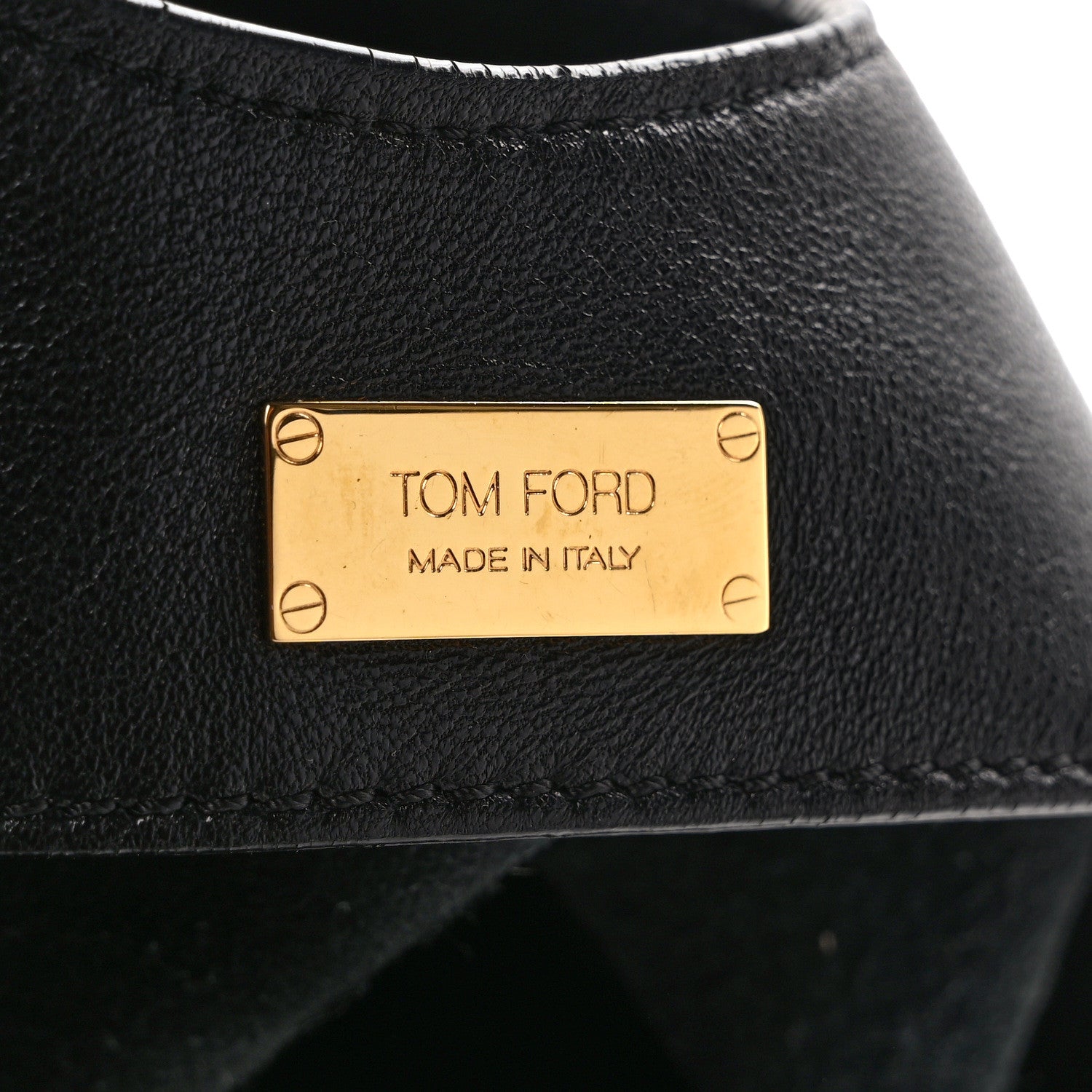 Tom Ford Ramskin Large Alix Padlock Zip Shoulder Bag Black 6 of 8