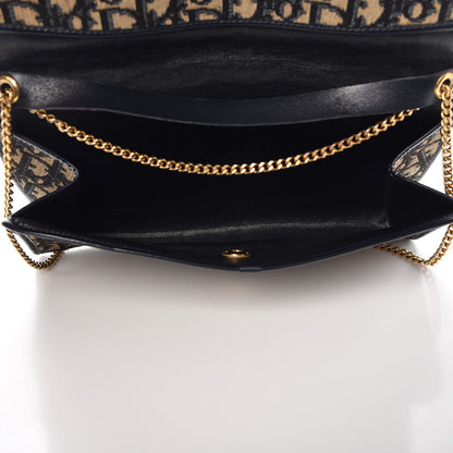 Christian Dior Monogram Convertible Clutch Navy Blue 5 of 10