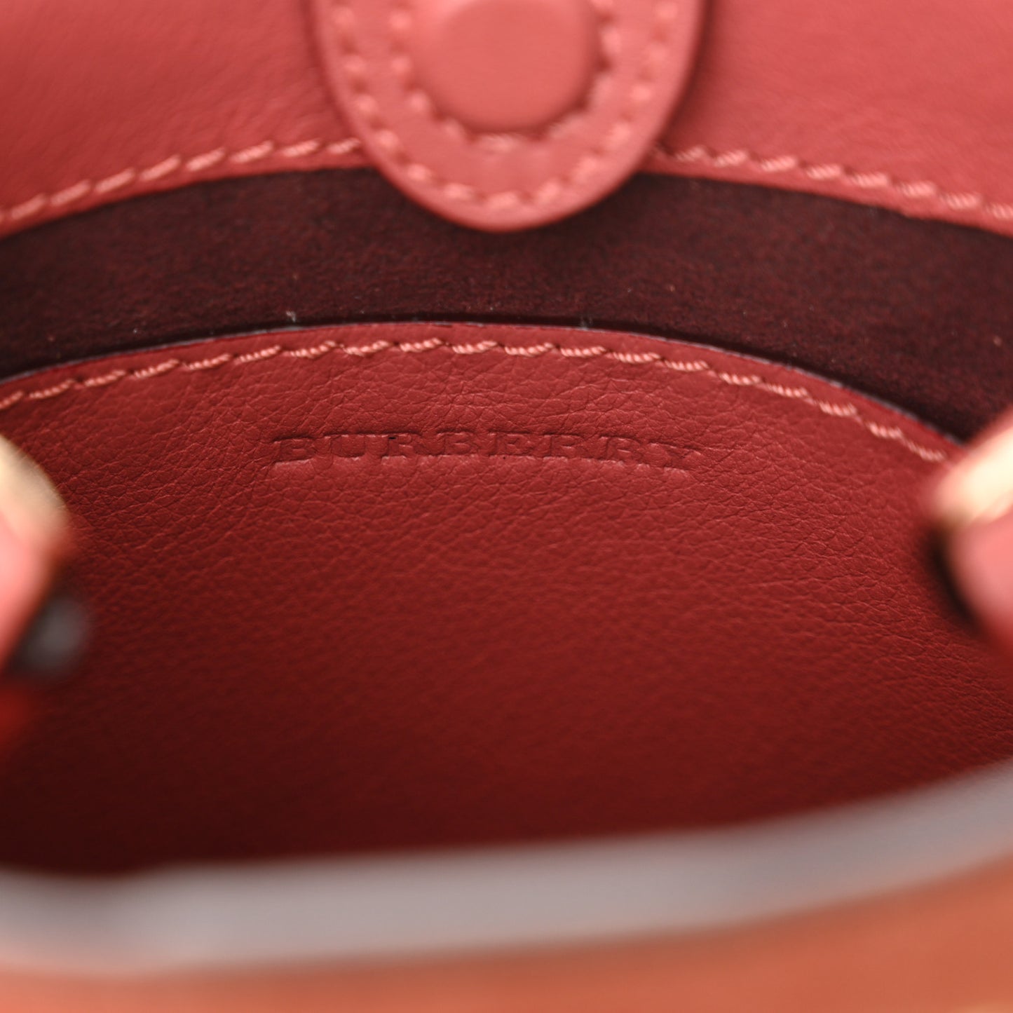 Suede Fringe Mini Bucket Bag Russet Pink