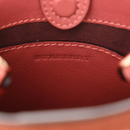 Burberry Suede Fringe Mini Bucket Bag Russet Pink 6 of 11