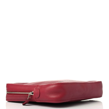 Balenciaga Shiny Day Calfskin M Triangle Pouch Rouge Grenat 3 of 4
